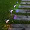 Solar Waterproof Lights 10Hrs 4Packs Ip44 Outdoor Color Changing Landscape Lamps Garden Lawn Yard Driveway Walkway