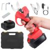 Cordless Rechargeable Pruning Shears 21V 40mm 1.57 in Tree Branch Cutter With 2 Batteries Sharpening Stone Garden Backyard Hedge
