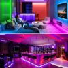 Led Strip Lights 16.4Ft 150 Leds Rgb Color Changing Lamp Ip65 Waterproof 5050 Led Dimmable Led Decorative Lights Diy Strip Lights Remote