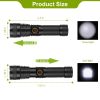 Tactical Led Flashlight Zoomable Rechargeable Search Light Torch 50000Lm 5Modes Night Light For Night Walking Adventures