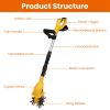 Cordless Garden Tiller Cultivator With 20V Rechargeable Battery 3.93In Width 6.69In Depth 250Rpm Max For Garden Yard Farm Lawn