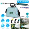Battery Operated Portable Garden Water Sprayer 5L/1.32Gallon Electric Sprayer Rechargeable with Telescopic Handle 3 Spray Nozzles ADJ Shoulder Strap