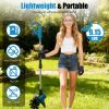 Battery Powered Tiller 800W 21V Cultivator 3.0Ah With 8.66" Width 6.69" Depth Manganese Steel Tines For Soil Cultivation Weeding Garden Lawn