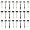 Solar Garden Lights 24Packs Ip44 Waterproof Outdoor Pathway Lights Color Changing Landscape Lamps 10Hrs Lawn Lighting Driveway Walkway