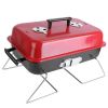 Portable Charcoal Grill Outdoor Tabletop Grill Small Barbecue Smoker Folding Bbq Grill With Lid For Backyard Camping Picnics Beach