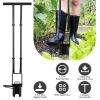 Gardening Bulb Transplanter Long Handle Tool 5 In 1 with Gloves Brush Serrated Base Dual Pedal Digging Holes To Plant Spring Flowers & Plants