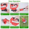 Cordless Grass Trimmer Rechargeable Weed Cutter With 2 Alloy Saw Blades 2 Alloy Blades 10 Plastic Blades 2 Rechargeable Batteries