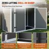 Resin Outdoor Horizontal Storage Shed With Hydraulic Lid & Ramp Lockable Cabinet 4.6X2.4 Ft Garden Tools Firewood Outdoor Supplies & Pet Products