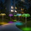 Solar Powered Jellyfish Lights 4Pcs Ip44 Waterproof Decorative Outdoor Lamps 7 Color Changing Night Light