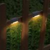 Solar Powered Led Outdoor Lights Ip55 Waterproof Dusk To Dawn Sensor Fence Lamps For Stairs Yard Railing Gardening