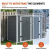 Resin Outdoor Horizontal Storage Shed With Hydraulic Lid & Ramp Lockable Cabinet 4.6X2.4 Ft Garden Tools Firewood Outdoor Supplies & Pet Products