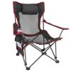 Foldable Camping Chair 330Lbs Ld Heavy Duty Steel Lawn Chair Collapsible Chair With Reclining Backrest Angle Cup Holder Pillow Side Pocket Carry Bag