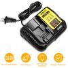 Rapid Charger Replacement Fit For Dewalt 10.8-20V Battery Dcb107 Dcb101 Dcb200 Dcb205