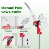 2-In-1 Pole Saw & Fruit Picker With 1.3-13Ft Extendable Stainless Steel Pole Manual Tree Pruner With 65Mn Steel Blade Storage Basket Bag