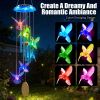 Solar Hummingbird Wind Chime With Aluminum Tubes 7 Color Changing Wind Chime For Outside Ip44 Waterproof Outdoor Garden Yard Decor