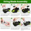 21V Rechargeable Weed Eater Edger String Trimmer Grass Mower Bush Cutter with 16800Rpm 2X 3000Mah Batteries 3.6-4.6Ft Length 90° Rotatable Angle