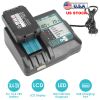 Rapid Charger Replacement Fit For Makita 14.4-18V Battery Bl1860 Bl1830 Bl1850 WithLcd Display Usb Port