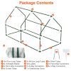 Portable Mini Greenhouse With Roll-Up Zipper Doors Waterproof Uv-Resistant Pvc Cover Hot House For Indoor Outdoor Garden Patio Backyard 70.86*33.46*37