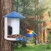 Smart Bird Feeder With Solar Powered Camera 1080P Hd Ai Identify Pir Motion Auto Capture Video Cloud Card Storage Wifi Connection App Control Ip65