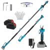 2-In-1 Electric Shear with Extension Pole 21V 4.0Ah Cordless Pruner 13Ft High Tree Trimming Pruning ETC.