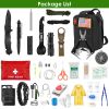 Emergency Survival Kit Survival Gear Equipment & First Aid Supplies Kit 47Pcs For Hunting Camping Outdoor Adventure Gardening ETC.