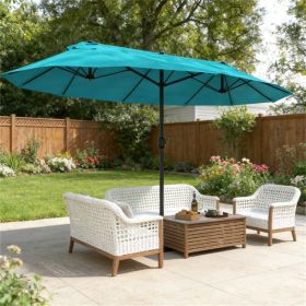 Garden umbrella, outdoor umbrella, sunshade umbrella, blue (without base) (Color: Blue)